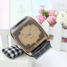 New Arrival Korea Style Fashion Men Women Unisex Unique Square Dial