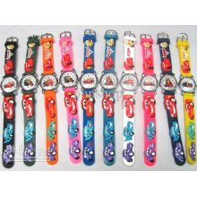 New Cartoon Cars 3d Children Watch 100pcs/lot Good Gift Kid Watch Ch