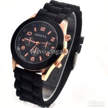 New Geneva Dial Silicone Quartz Unisex Jelly Sport Wrist Watch Ga09