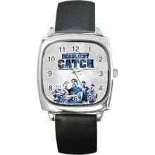 NEW* HOT DEADLIEST CATCH CAPTAIN Square Metal Watch - Stainless Steel - Silver