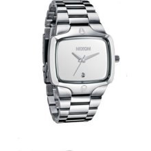 NEW Nixon Player Steel White Steel Quartz Watch - A140100