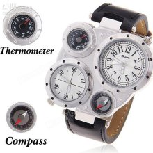 New Style 9415 Oulm Men's Quartz Analog Military Watch With Compass