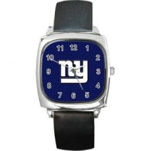 New York Giants Unisex Silver-Tone Square Metal Watch 09