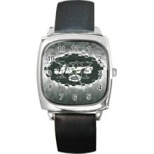 New York Jets Unisex Silver-Tone Square Metal Watch 07