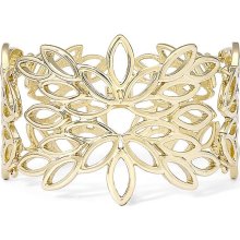 nicole by Nicole Miller Gold-Tone Openwork Floral Bracelet