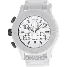 Nixon 42-20 White Rubber Chronograph Mens Watch A309100