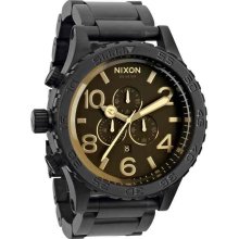 Nixon 51-30 Chrono Watch (Matte Black/Orange Tint) O/S :: Matte Black/