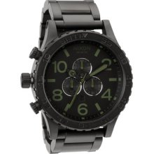 Nixon 51-30 Chrono Matte Black & Surplus Watch & Box A083-1042