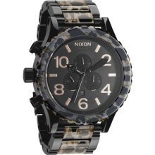 Nixon 51-30 Chronograph All Black Leopard A0831153 Mens Watch 5130