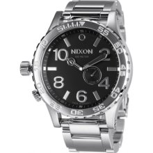 Nixon 51-30 Watch - Men's High Polish/Black, One Size