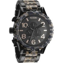 Nixon A0831153 51-30 Chrono All Black Leopard Mens Watch In Original Box