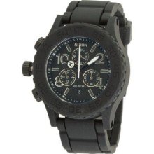 NIXON Black NXA309000 Nixon Rubber 42-20 Chrono Watch Men Women Black, One Size