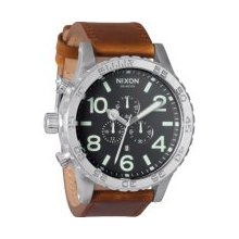 Nixon Chronograh Brown Leather Mens Watch A1241037