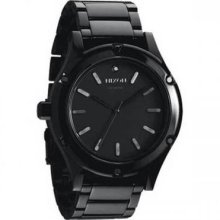 Nixon Men's Black Stainless Steel Case And Bracelet Black Dial