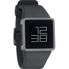 Nixon Men's Newton A137007-00 Black Silicone Quartz Watch with Black Dial