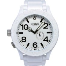 Nixon Men's Swiss Quartz White Rubber Strap Watch