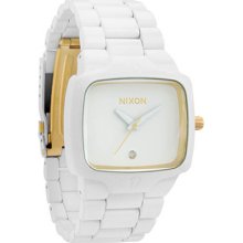 Nixon Player All White Gold A140 1035 Men's Watch With Chromacoat