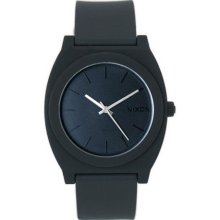 Nixon Quartz, Bright Black Polyurethane Band with Bright Black Di ...