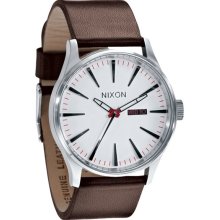 Nixon Sentry Brown Leather Mens Watch A105100