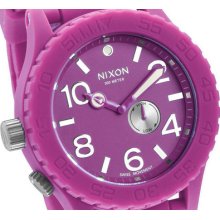 Nixon The Rubber 51-30 Tide Shocking Pink A236644 Silicone Womens Watch A236 644