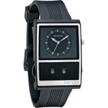 Nixon The Score Black Rubber Analog Mens Watch A067-000