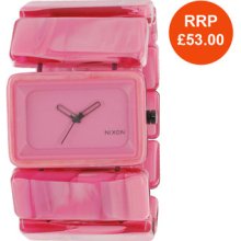 Nixon The Vega Watch Shocking Pink Marble