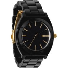 Nixon Time Teller Acetate A327 All Black/ Gold watch ...