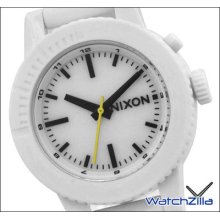 Nixon White Polyurethane Strap White Dial Women Watch A287 100