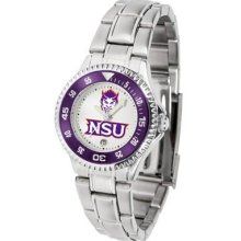 Northwestern Demons Ladies Stainless Steel Watch