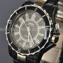 Ohsen Black Analog Quartz Mens Wrist 8 Colors Led Gift Band Watch M52