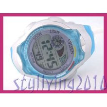 Ohsen Classic Model Digital Alarm Date Boys Girls Kids Children Watch Light Blue