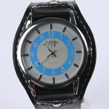 One Pcs Leather Sport 5 Color Fashion Oversized Men's Quartz Wrist Watch