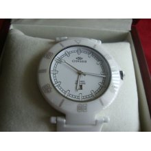 Oniss Ladies Ceramic Watch Quartz,3-hand Model,made In France