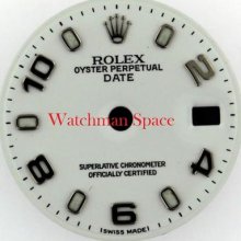 Original Lady Rolex Date White Arabic, Stick Stainless Steel F35