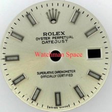 Original Lady Rolex Datejust Quickset Silver Stick Dial Stainless G8