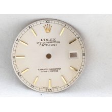 Original Rolex Datejust Light Champagne Stick Hour Marker Dial 2tone 16233 16013