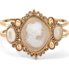 Palm Beach Jewelry Goldtone Cameo Lucite Bracelet