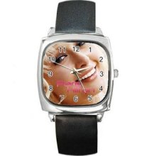 Paris Hilton Unisex Silver-Tone Square Metal Watch 25