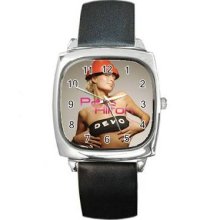 Paris Hilton Unisex Silver-Tone Square Metal Watch 07