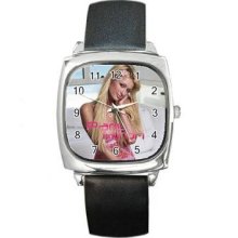 Paris Hilton Unisex Silver-Tone Square Metal Watch 09