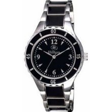 Pedre Men`s Saratoga Watch W/ Stainless Steel Strap & Black Bezel