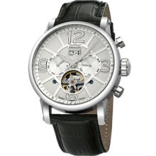 Perigaum Mens Montego 35 Jewel Auto White Dial Black Band P-1111as-w-sle