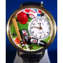 Personalized Baseball Unisex Watch - Gold (WHW-G-0820008-G)