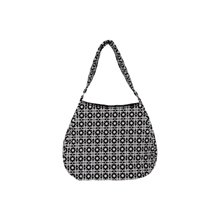 Personalized Black and White Hobo Bag