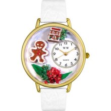 Personalized Christmas Gingerbread Unisex Watch - Black Padded