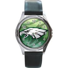 Philadelphia Eagles Unisex Silver-Tone Round Metal Watch 06