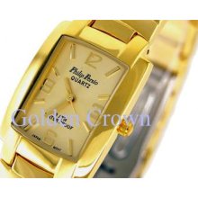 Philip Persio Vintage Style Gold Bubble Dome Mens Watch