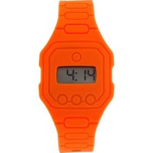 Pixelmoda Ops Orange Unisex Trendy Flat Digital Water Resistant Watch