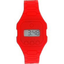 Pixelmoda Ops Red Unisex Trendy Flat Digital Water Resistant Watch