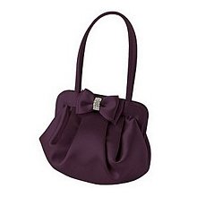 Plum Purple Satin Bridal Purse